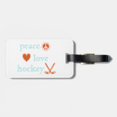 Peace Love and Hockey Bagagelabel (Achterkant horizontaal)
