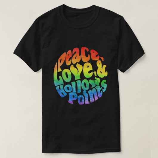 Peace Love and Hollow Points Waterverf T-shirt (Design voorkant)