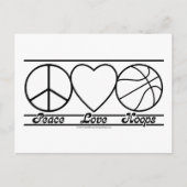 Peace Love and Hoops Briefkaart (Voorkant)