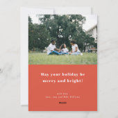 Peace Love And Hope Flat Holiday Card Feestdagenkaart (Achterkant)