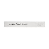 Peace Love and Hugs | Minimale kerstaven grijs (Individueel)