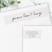 Peace Love and Hugs | Minimale kerstaven grijs