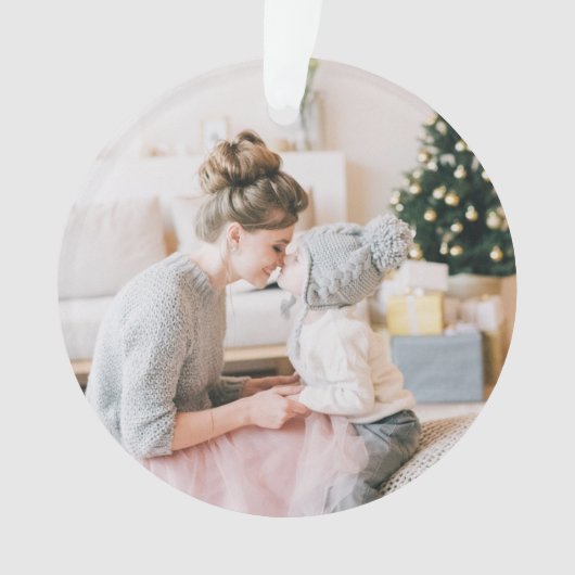 Peace Love and Hugs | Minimale kerstfoto Ornament (voorkant)