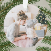 Peace Love and Hugs | Minimale kerstfoto Ornament