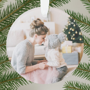 Peace Love and Hugs   Minimale kerstfoto Ornament