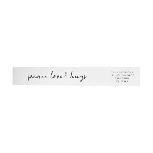 Peace Love and Hugs | Minimale witte kerst (Individueel)