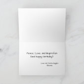 Peace, Love, and Ibuprofen Milestone Occasion Card Kaart (Binnen)