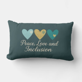 Peace, Love and Inclusion | Inclusive Holiday Kussen