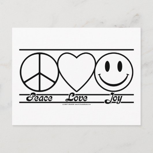 Peace Love and Joy Briefkaart (Voorkant)