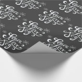Peace, Love and Joy Chalkboard Holiday Wrap Paper Cadeaupapier (Hoek)