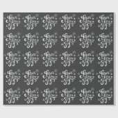 Peace, Love and Joy Chalkboard Holiday Wrap Paper Cadeaupapier (Vlak)