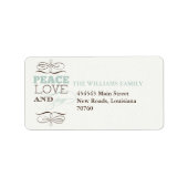 Peace Love and Joy Etiket (Voorkant)