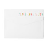 Peace Love and Joy Holiday Return-adreslabels (Achterkant)