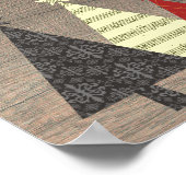 Peace Love and Joy-kerstboom Poster (Hoek)