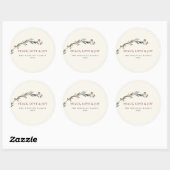 Peace Love and Joy Red Berries Greenery Holiday Ronde Sticker (Vel)