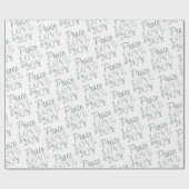 Peace Love and Joy Waterverf Winter Greenery Cadeaupapier (Vlak)