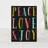 Peace Love And Joy Whimsical Holiday Toddler  Kaart (Voorkant)