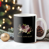 Peace Love and Joy Winter Bouquet Holiday Koffiemok