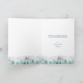 Peace Love and Joy Winter Forest Kerstmis Feestdagen Kaart (Binnen)