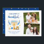 Peace Love and Latkes Happy Hanukkah 2 Foto Feestdagenkaart<br><div class="desc">Verzend uw Verwensen met deze Fotokaart van de Vakantie die een Verbluffend Manuscript van de Hanoeka en Joodse Symbolen van de Vakantie kenmerkt om uw groetbericht te benadrukken.</div>