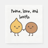 Peace, Love, and Lentils – Funny Vegan Design with Servet (Voorkant)