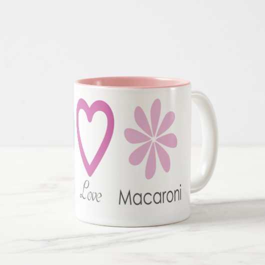 Peace Love and Macaroni Mok (Voorkant rechts)