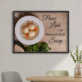 Peace Love and Matzah Ball Soup Kitchen Art Print
