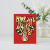 Peace Love and Music Briefkaart (Staand voorkant)