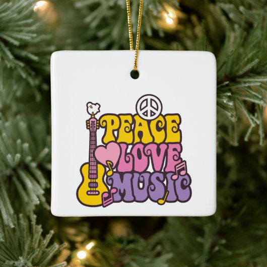 Peace, Love, And Music Ornament (Boom)