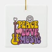 Peace, Love, And Music Ornament (Achterkant)