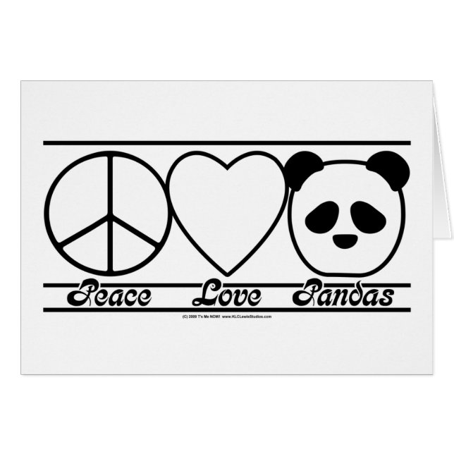 Peace Love and Pandas (Voorkant Horizontaal)