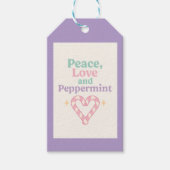 Peace, Love and Peppermint Cadeaulabel (Voorkant)