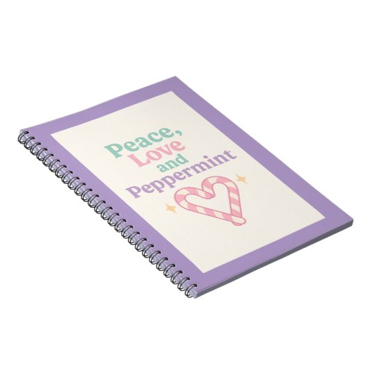 Peace, Love and Peppermint Notitieboek (Rechterzijde)