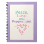 Peace, Love and Peppermint Notitieboek (Voorkant)