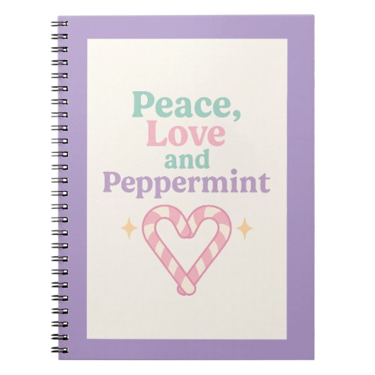 Peace, Love and Peppermint Notitieboek (Voorkant)