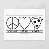 Peace Love and Pizza Briefkaart (Voorkant)