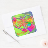 Peace Love and Popsicles-Square Stickers (Envelop)