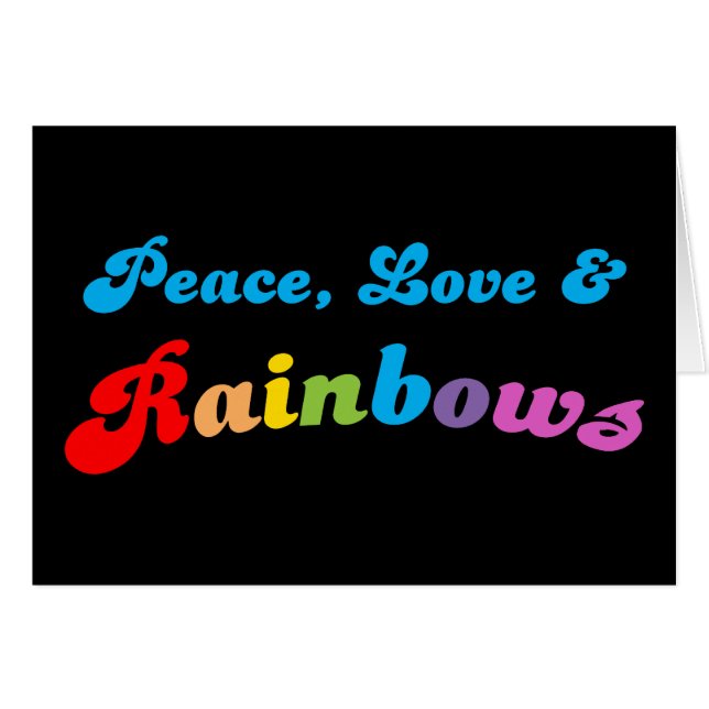 Peace Love and Rainbows (Voorkant Horizontaal)