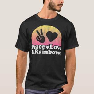 Peace Love and Rainbows Rainbow T-shirt