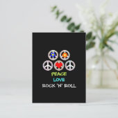 Peace, Love and Rock 'n' Roll, Briefkaart (Staand voorkant)