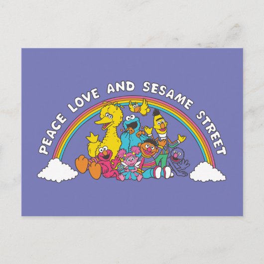 Peace, Love and Sesame Street Briefkaart (Voorkant)