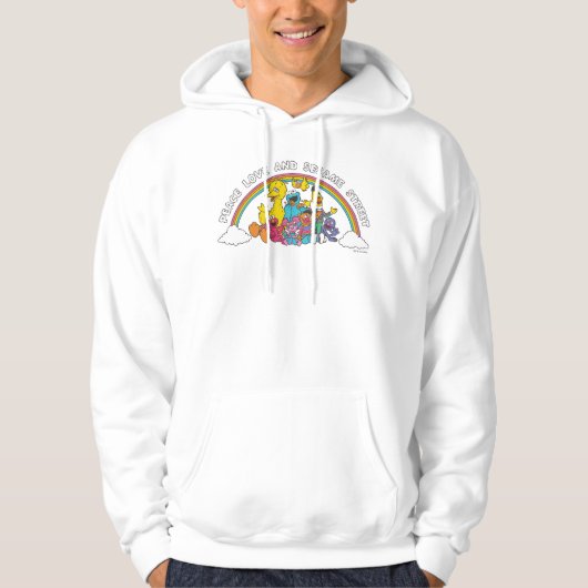 Peace, Love and Sesame Street Hoodie (Voorkant)