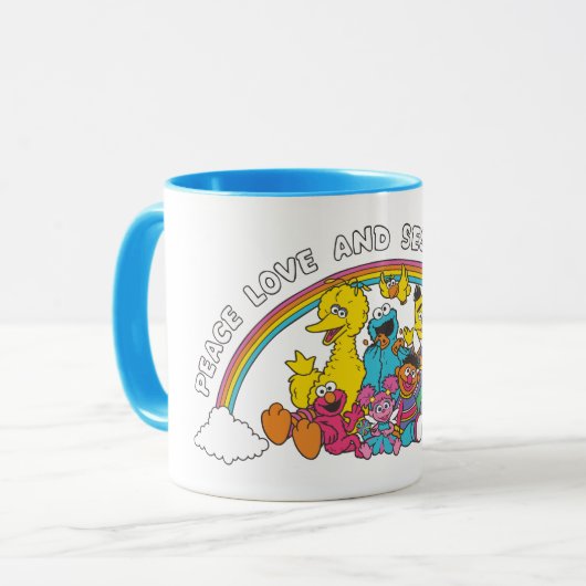 Peace, Love and Sesame Street Mok (Voorkant links)