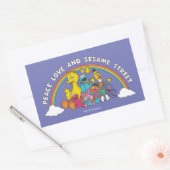 Peace, Love and Sesame Street Rechthoekige Sticker (Envelop)