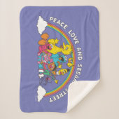 Peace, Love and Sesame Street Sherpa Deken (Voorkant)