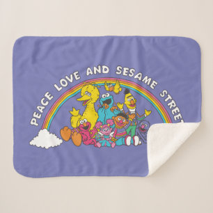 Peace, Love and Sesame Street Sherpa Deken