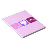 Peace Love and Tumble Notitieblok (Schuin)