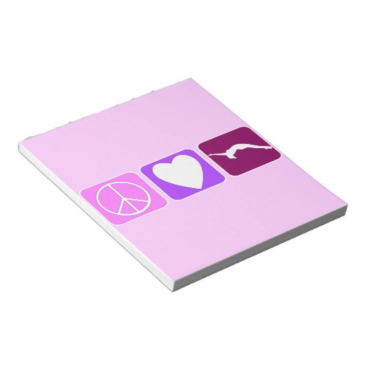 Peace Love and Tumble Notitieblok (Schuin)