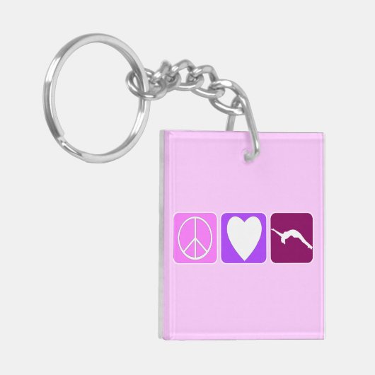 Peace Love and Tumble Sleutelhanger (Voorkant Links)