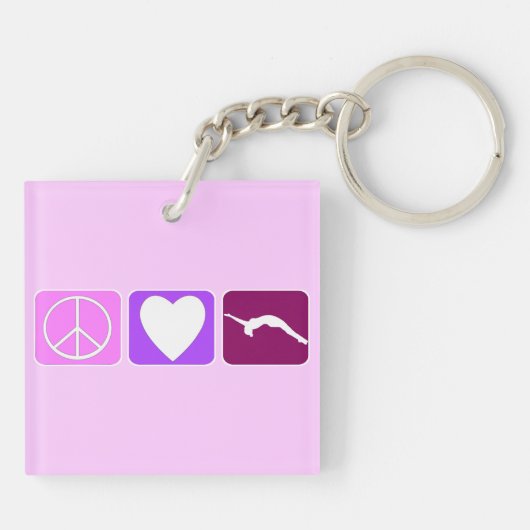 Peace Love and Tumble Sleutelhanger (Achterkant)